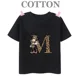 thumbnail image 3 of Camiseta de algodón con el alfabeto H-N de Disney Mickey, moda de verano, informal, para niños y niños, camisetas de manga corta con cuello redondo, 3 of 5