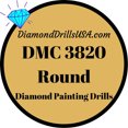 thumbnail image 1 of DMC 3820 Perles Rondes 5D Peinture Diamant DMC 3820 Paille Foncée Jaune, 1 of 3