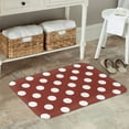 thumbnail image 7 of Pofeuu Maroon And White Polka Dot Print Flannel Doormats Rug16"x24"Rug Washable Doormats Indoor Outdoor Rugs for Layered Front Door Mats, Porch, Kitchen, Entryway, 7 of 7