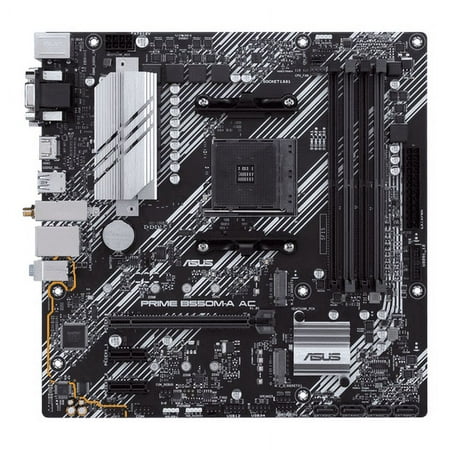 ASUS PRIME B550M-A AC AM4 AMD B550 SATA 6Gb/s USB 3.0 HDMI Micro ATX AMD Motherboard