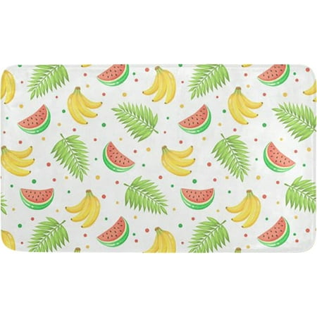 

Watermelon Banana Leaves Doormat Indoor Outdoor Entrance Door Mat Rug Decor Garden Kitchen Office Mud Door Mat 20x32 Inch