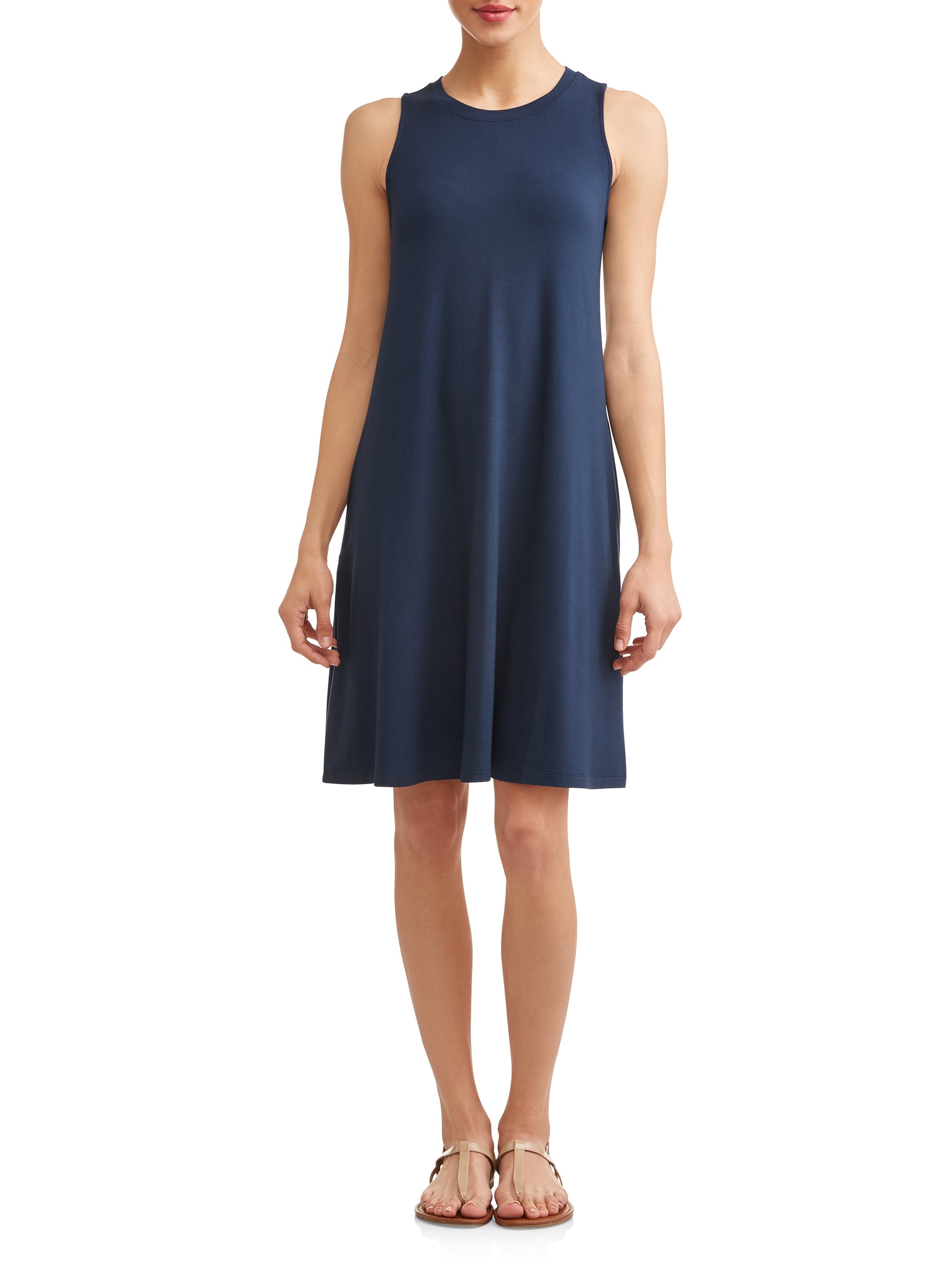 sleeveless knit dress