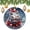 Pattern, variant on Ornament Fox Snowflake Winter 3" Circle Ceramic Ornament Animal Themed Xmas Tree Decorations Flat Circle Ceramic Ornament Gifts Keepsake for Family