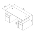 thumbnail image 5 of Bush Business Furniture Jamestown 60" Computer Desk with Four Drawers Storm Gray JTN017SGSU, 5 of 8