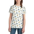 thumbnail image 3 of Wukai Farm Roosters Youth Unisex Short Sleeve T-Shirt for Boys, Girls, Teens, and Kids-Small, 3 of 7