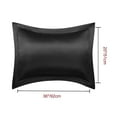 thumbnail image 2 of PiccoCasa 2 Pcs Satin Pillowcase, Super Soft Envelope Pillow Shams, 20"x36" Black, 2 of 7
