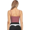 thumbnail image 6 of LELINTA Seamless Short Camisoles Pad For Women Cami Tank Tops For Women Spaghetti Strap Super Soft, Wine Red, 6 of 7