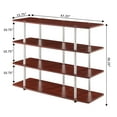 thumbnail image 4 of Convenience Concepts Designs2Go XL Highboy 4 Tier TV Stand, Cherry, 4 of 5