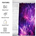 thumbnail image 2 of Dark Nebula Shower Curtain Fabric Shower Curtain Set with 12 Hooks Waterproof 72 * 72 Inches for Bathroom Beach Caravan Hotel, 2 of 6