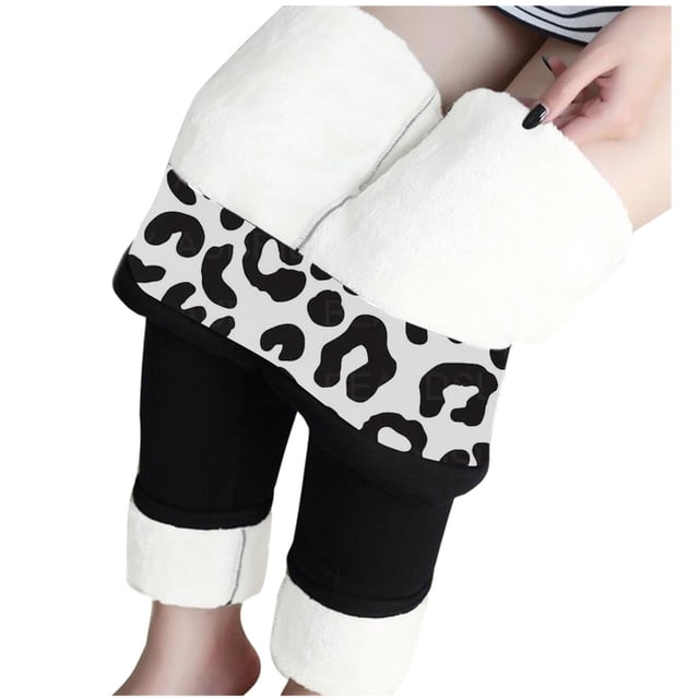 Pantalones de Cachemira de lana de terciopelo grueso ajustados de invierno cálido para mujer Pantalones Leggings Pompotops ulkah943037