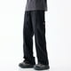 thumbnail image 1 of Ceisia Men's Gift Loose Straight-leg Minimalist Cargo Pants Mid-Rise Elastic Waist Snap Button Patchwork Stitching Pants, 1 of 8