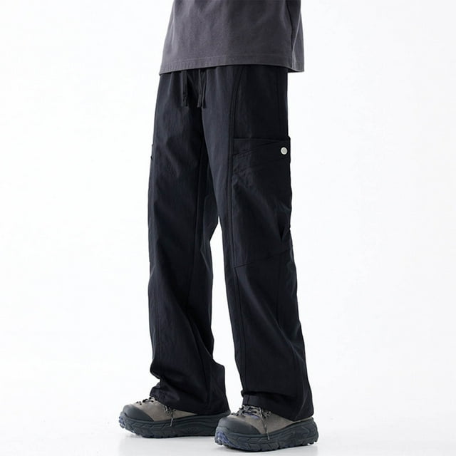 Pantalon de Travail Léger Homme Pantalon de Randonnée Homme Pantalon Homme Grande Taille Pantalon de Randonnée Homme Pantalon Cargo Ample Homme Pantalon de Travail Extensible (Noir,m)