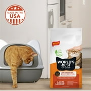 WORLDS BEST CAT LITTER Low Tracking & Dust Control Multiple Cat Unscented - Natural Ingredients, Quick Clumping, Flushable - Long-Lasting Odor Control & Easy Scooping - 28 lb Bag