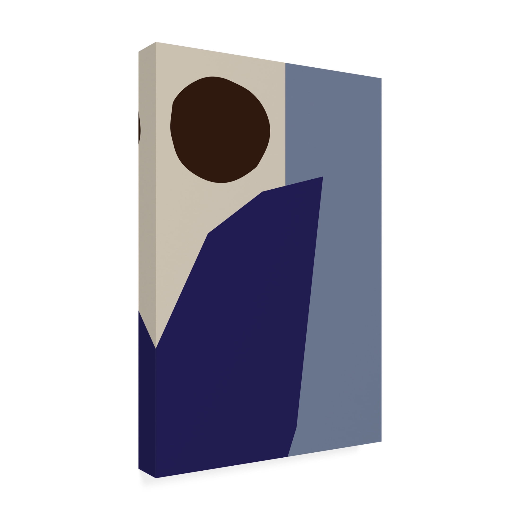 Canvas Wall Art - Pictufy Studio 'Color Blocks 02 Blue' Wall Art for Living Room, Bedroom, or Office Décor by Trademark Fine Art - 30 x 47 Inches