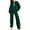 Green, variant on Sweaters for Women, Cardigan for Women, Cardigan Sweaters for Women, Women Fashionable Solid Color Zippered Cardigan Sweater Casual Straight Leg Pants Set, Pants for Women