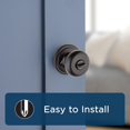 thumbnail image 3 of Troy Matte Front Door Knob with Lock and Key Exterior/Interior Door Handles with Lock Keyed Entry Door Knobs for Front Door Bedroom Bathroom & Office Traditional Home Décor, 3 of 9