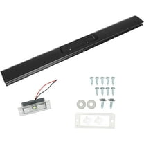 LABLT Black Rear Steel Roll Pan with License Light Lamp Screws Replacement for 1995-2004 Toyota Tacoma