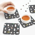 thumbnail image 4 of Leather Coasters with Heat-resistant for Drinks, funny penguin Cup Coasters Cup Pad Mat for Tabletop Protection, Coffee Table, Office Desk and Housewarming Gift, 4 of 5