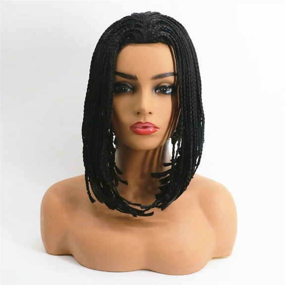 9 4x4 Hand Braided Swiss Lace Front Wig - BRAID (2 Dark Brown) Dark Brown 2