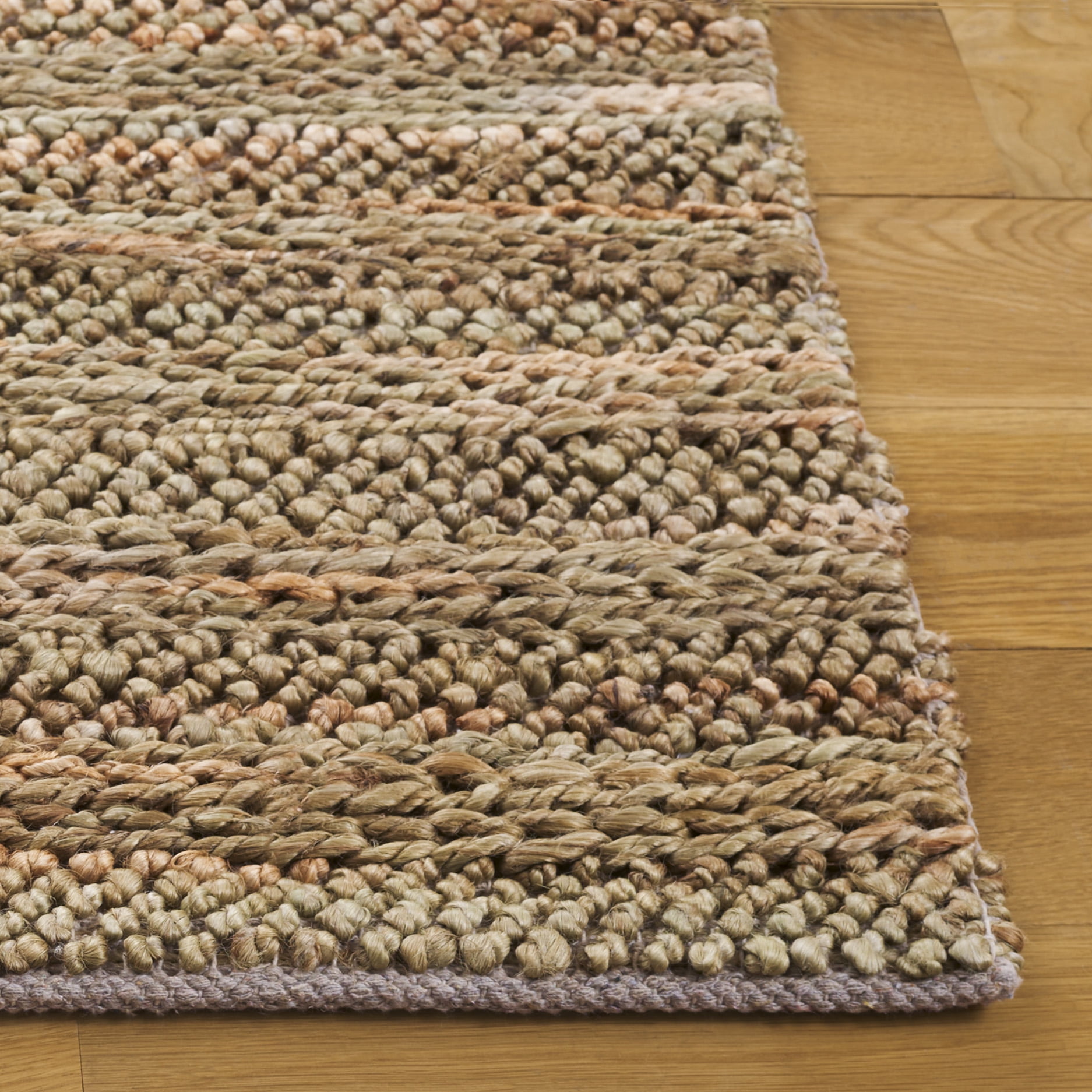 SAFAVIEH Natural Fiber Couture Hattie Striped Area Rug, Green/Natural, 5' x 8'
