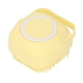 thumbnail image 4 of Dispensador de champú de goma suave para baño, ducha, cuerpo, exfoliante, para bebés, mujeres, hombres y personas mayores, cuadrado, amarillo, 4 of 14