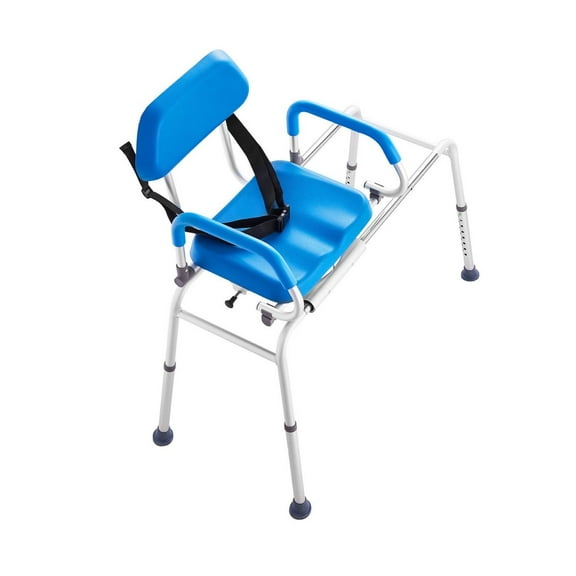 Sliding Tub Transfer Bench Shower Chair 330LBS, 360 Swivel Seat, Adjustable Height, Padded Seat for Elderly, Disabled, Pregnant Women