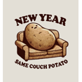 thumbnail image 2 of New Year Same Couch Potato Adult Sand Long Sleeve Hoodie-3XL, 2 of 3