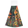 thumbnail image 7 of Yayeee Kitchen Hanging Hand Towels Set of 2 with Loop Bathroom Absorbent Tie Towel, Forest Mushroom, 7 of 7