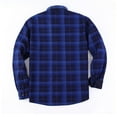 thumbnail image 5 of QHRMKOG Mens Shirt Jacket Loose Fit Flannel Full Length Sleeve Button Down Shirt Jackets Warm Jackets Winter Casual Coats Blue M, 5 of 5