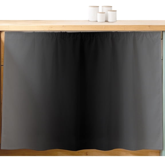 Black and Cabinet Curtains Grey Gradient Sink Skirt Privacy Short Cabinet Curtain for Kitchen Bathroom Self Adhesive Waterproof Under Sink Curtain 11" W x 13" L