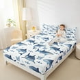 thumbnail image 4 of Feelyou Cute Shark Animal Full Size Sheets, Coral Sealife Child Bed Sheets, 4-Piece, 4 of 7