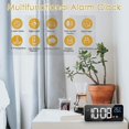 thumbnail image 3 of Led Display Digital Alarm Clock, Usb Charging Port, Sound Control, Alarm Ringtones, Volume And Brightness Adjustable, 12/24 H, Snooze Function, Bedroo, 3 of 5