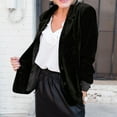 thumbnail image 2 of kayannuo Fall Clothes For Women Women Cozy Retro Long Sleeve Velvet Solid Buttons Pokets Jacket Cardigan Loose Coat Top, 2 of 2