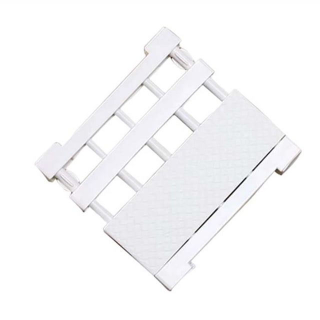 Inteprter Organizador de guardarropa de plástico, portátil, antideslizante, ajustable, para cocina, baño, armario, estante de almacenamiento, accesorios Almacenamiento y organización del hogar Inteprter HA064935-00