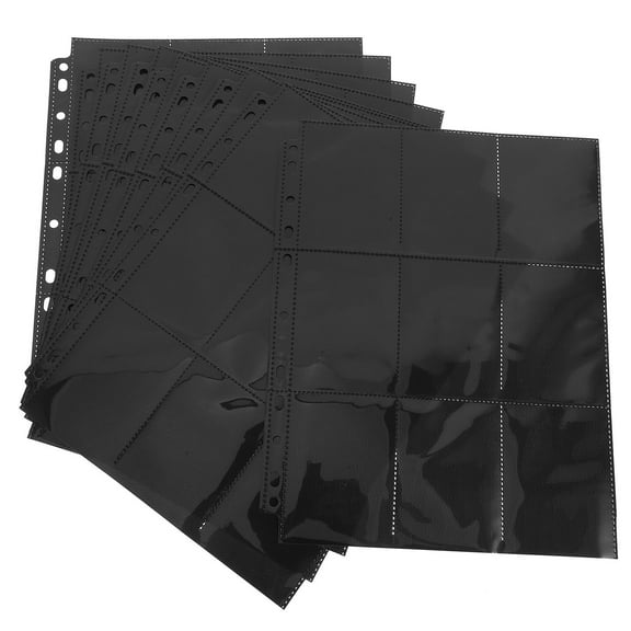PENIKOKO 18 Pocket Card Binder Sleeves Double Sided Clear PVC Pages for Baseball Sports Cards Collecting