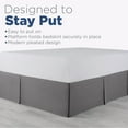 thumbnail image 2 of Martex Queen Bed Skirt | Inverted Pleat Microfiber | 15" Drop Easy Care | Gray, 2 of 8