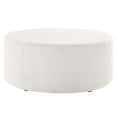 thumbnail image 2 of Callum Large 38" Round Woven Heathered Fabric Upholstered Ottoman, 2 of 7