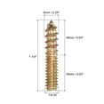 thumbnail image 2 of 1/4-20x1-1/4" Hanger Bolts, 12 Pack Double Ended Screws Wood Dowel Screws, 2 of 5