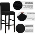 thumbnail image 3 of Housses de Chaise de Comptoir de Pub Réutilisables Housse Extensible Amovible Lavable Ensemble de 1 (Noir), 3 of 6