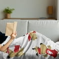 thumbnail image 3 of Dog Soft Flannel Fleece Throw Blanket, Superhero Puppy Paw Costume and Mystic Powers Laser Vision Supreme Talents, Cozy Plush for Indoor and Outdoor Use, 50" x 70", Red Cream White, by Ambesonne, 3 of 5