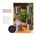thumbnail image 4 of Cole & Mason Mason Derwent Adjustable Acrylic Salt and Pepper Grinder Set, Stainless Steel, 4 of 7