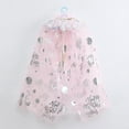 thumbnail image 4 of Jackets for Girls Toddler Lace Up Cape Party Robe Holiday Princess Cloak Pink Girls Fall Tops ,2-10 Years, 4 of 5
