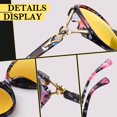 thumbnail image 5 of Sunier Retro Oversized Butterfly Flower Frame Sunglasses for Women, Yellow Night Driving Lenses, Anti-Glare, 5 of 7