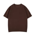 thumbnail image 7 of HADST Kids' Solid Color Crew Neck T-Shirts, Short Sleeve Casual Tops with Loose Fit, Soft Cotton Tees for Boys & Girls, 7 of 7