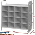 thumbnail image 2 of 4-Tier 16 Cube Shoe Cubby Rack Organizer, Gray, 2 of 6
