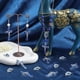 thumbnail image 4 of 1 CAJA de 20 dijes de rosario, crucifijos a granel, plateados, esmaltados en azul, ovalados, estilo tibetano de Pascua., 4 of 6