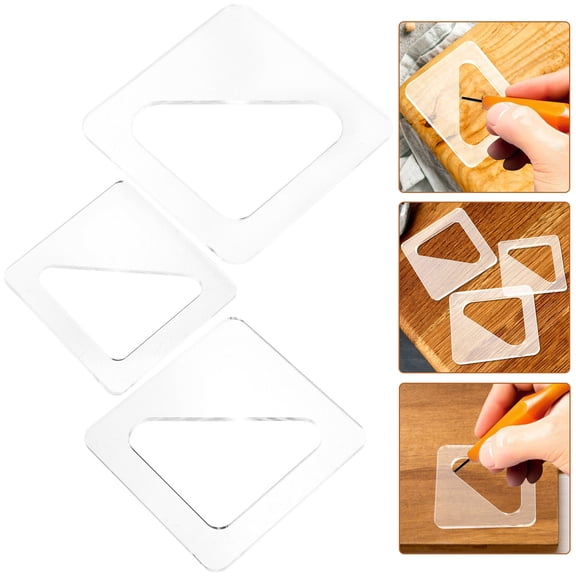 FESTFENDS 3Pcs Acrylic Punching Tool for Craft Hole Punches with Vegetable Corner Cutting and DIY Supplies Home Users