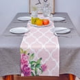 thumbnail image 3 of Morocco Pink Flower Table Runners for Dinner Table Wedding Decoration Tablecloth Kitchen Table Runner Set Placemat, 3 of 5
