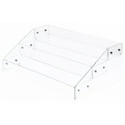 Plymor Clear Acrylic 3-Level Forward-Tilt Card Display Rack, 18.375" W x 11.875" D x 6.75" H