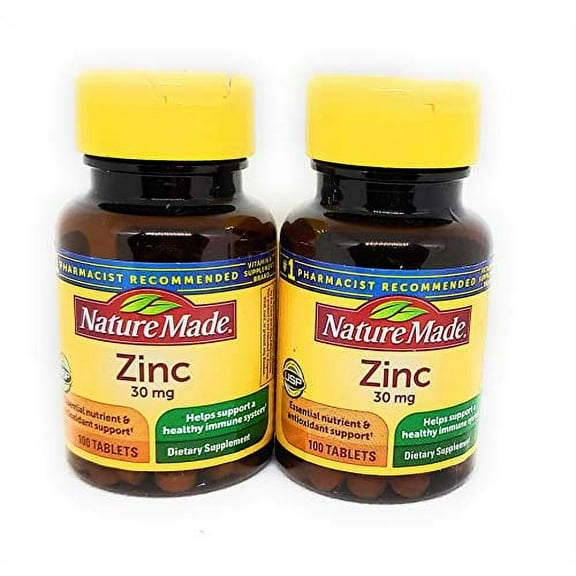 Nature Made Zinc 30 mg Tabs - 30 mg - 100 ct - 2 pk